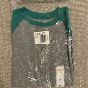 NWT Jumping Beans Softest Tee Henley, Size 3T